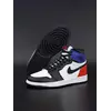 Кроссовки Nike Air Jordan высокие белые с черным красные синие