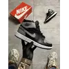 Кроссовки Nike Air Jordan черно-серые высокие