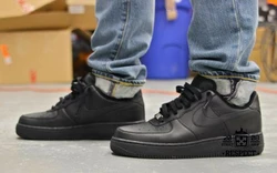 Кроссовки Nike Air Force Black низкие