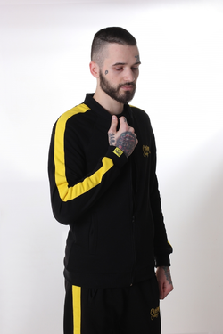 Олимпийка Custom Wear с лампасами Black/Yellow XL