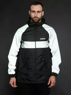 Вітровка чоловіча Athletic чорна/рефлективна Custom Wear XL