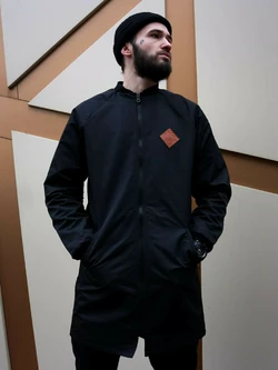 Ветровка-бомбер Custom Wear Long двухсторонний Black/Grey M