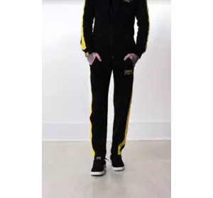 Штаны Custom Wear с лампасами Black/Yellow XS