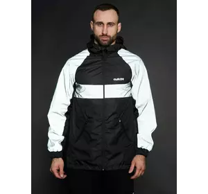 Вітровка чоловіча Athletic чорна/рефлективна Custom Wear L